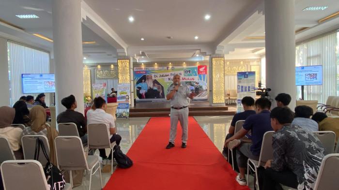 150 Mahasiswa Unila Ikuti Pelatihan Safety Riding Jasa Raharja–AHM