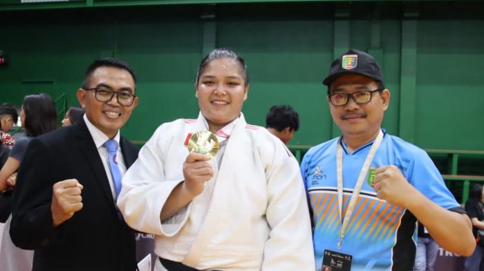 Judoka Lampung Indah Permatasari Raih Emas PON Beladiri I, Sampaikan Harapan Soal Masa Depan